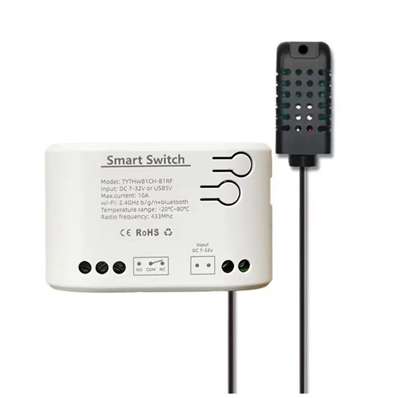 Wifi Thermostat - A01F-Tuya สวิตช์รีเลย์ Wi-Fi สมาร์ทไลฟ์ พร้อมเซ็นเซอร์วัดอุณหภูมิและความชื้น ควบคุมอุณหภูมิแบบตั้งค่าได้