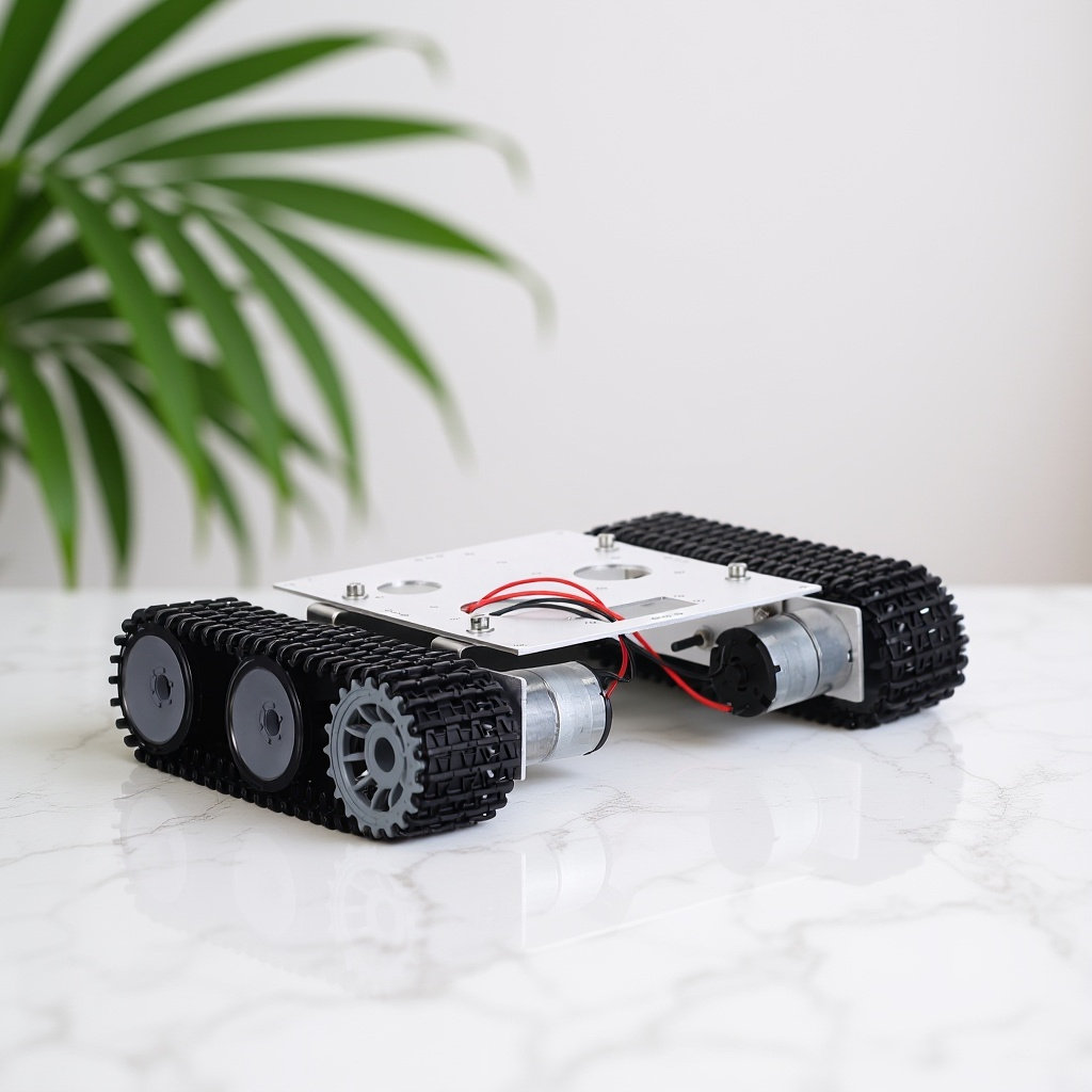 Stem Robotics Kit - ชุดโครงรถถังหุ่นยนต์โลหะ - ชุดโครงรถตีนตะขาบมอเตอร์ 12V สำหรับโปรเจกต์ STEM