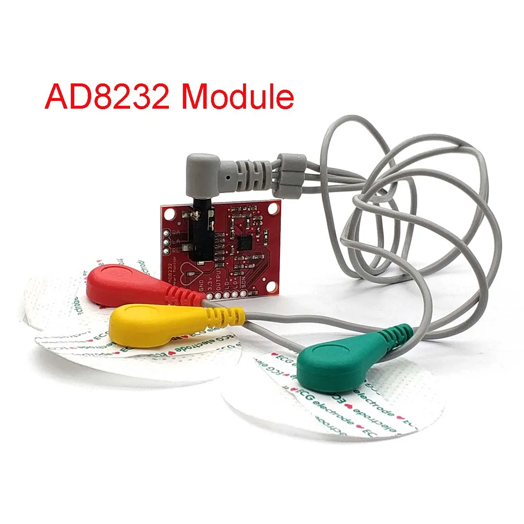 Sensor Kit Arduino - โมดูล ECG ชุดเซ็นเซอร์โมดูล AD8232ตรวจวัดชีพจรหัวใจ ECG สำหรับ