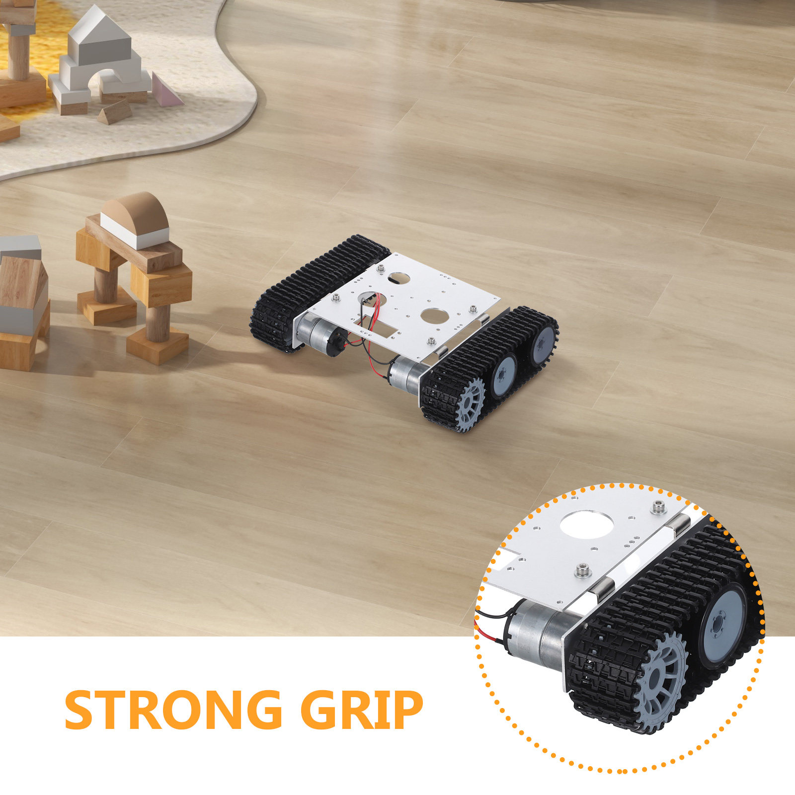 ชุดโครงรถถังหุ่นยนต์โลหะ - ชุด - Stem Robotics Kit บทวิจารณ์และราคา